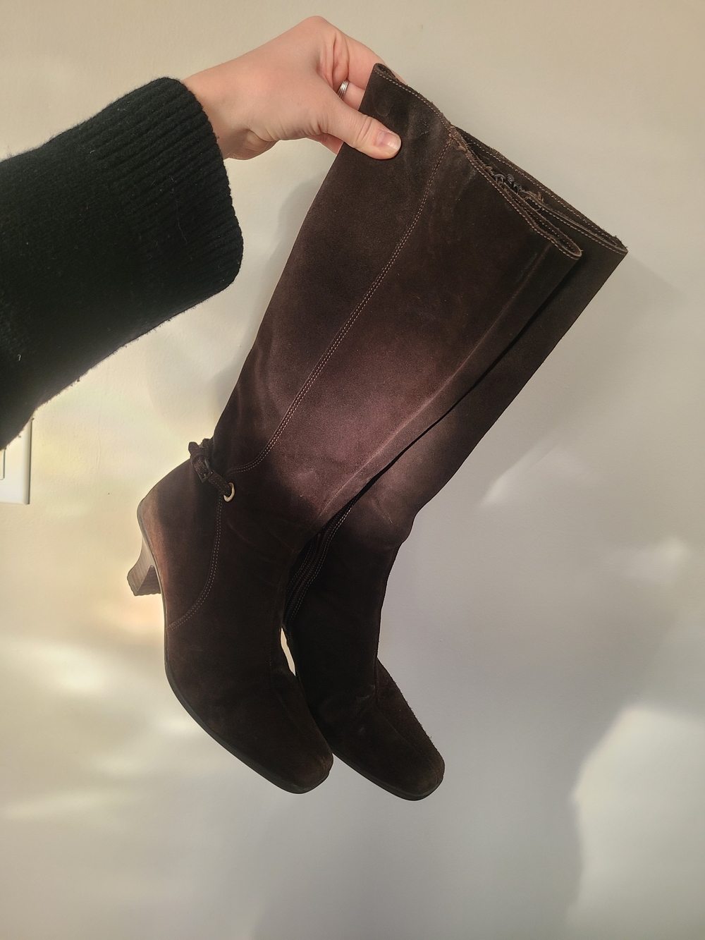 Women's Brown Suede Knee-High Boots